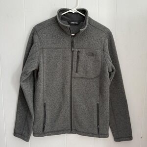 The North Face Jacket Boys XL Gray Fleece Full Zip Pockets Winter Outdoor